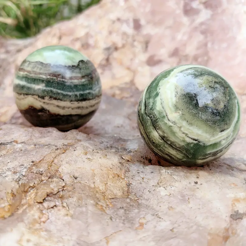 Natural Green Caribbean Sphere Healing Energy Ball Meditation Home Decor Gift