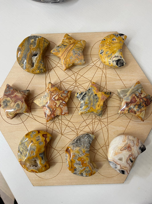 crazy lace agate star and moon