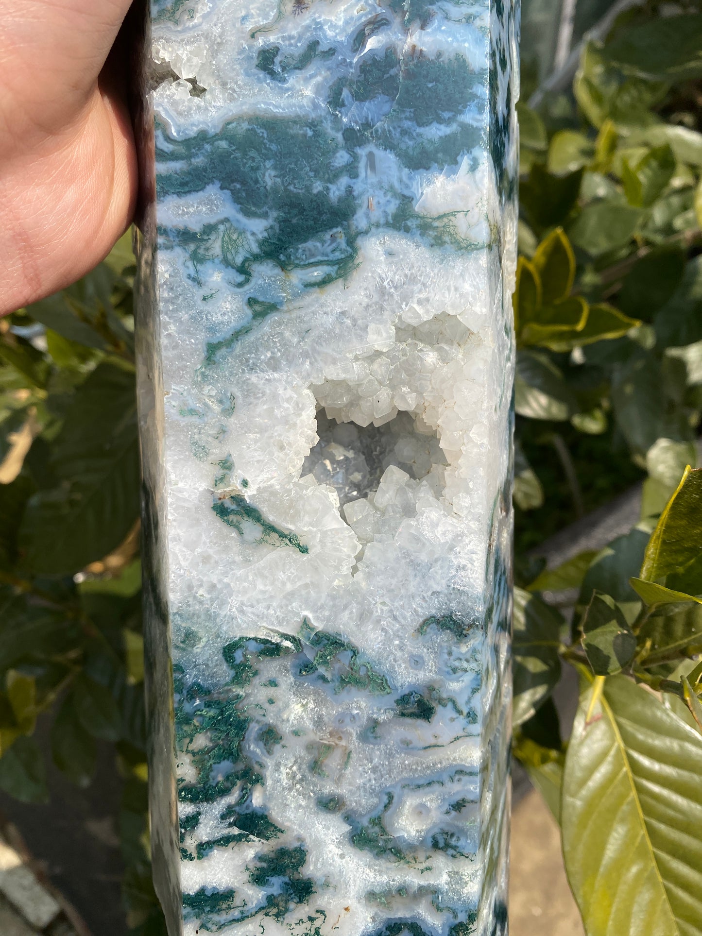 bule moss agate big tower