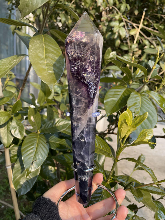 colorful fluorite wand