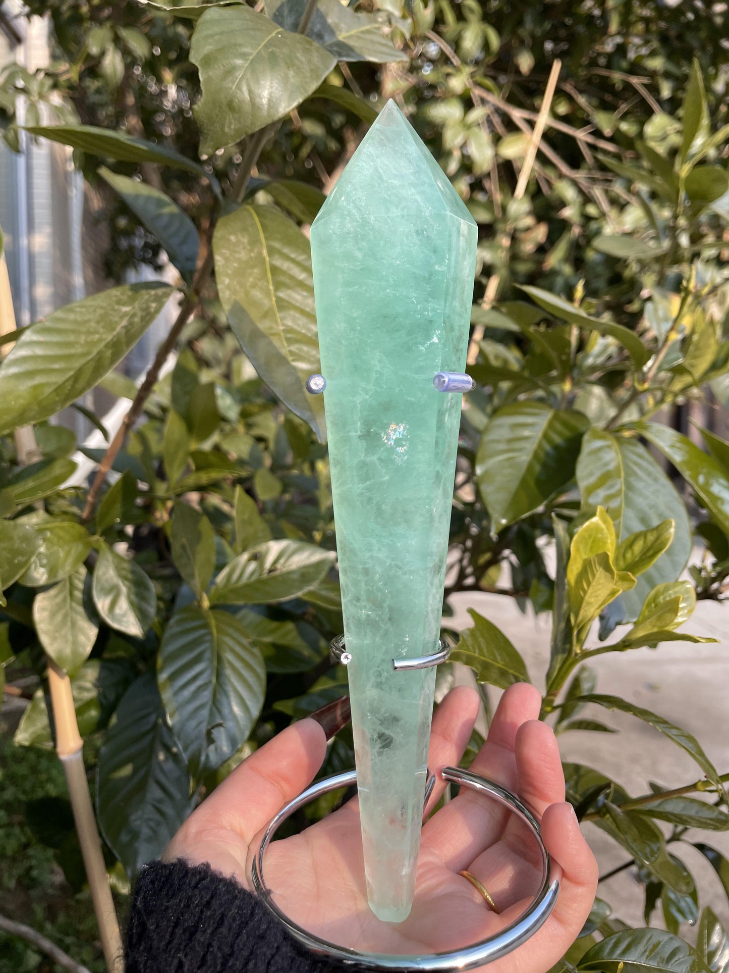 green fluorite wand