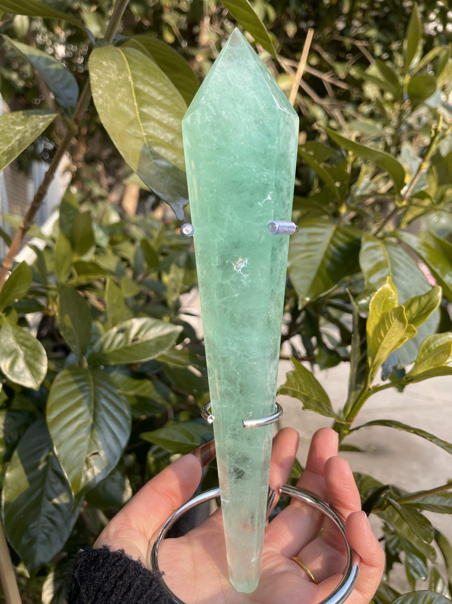 green fluorite wand
