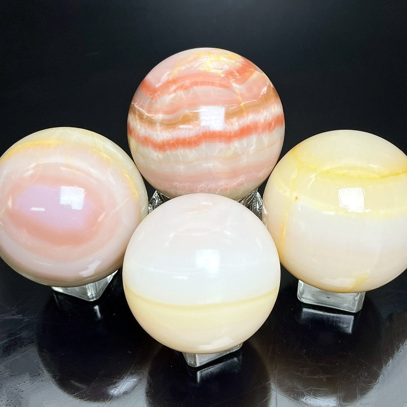 Natural Colorful jade ball Heal ing Gemstone Home Decor