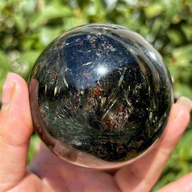 Natural Fireworks pomegranate stone ball Heal ing Gemstone Home Decor
