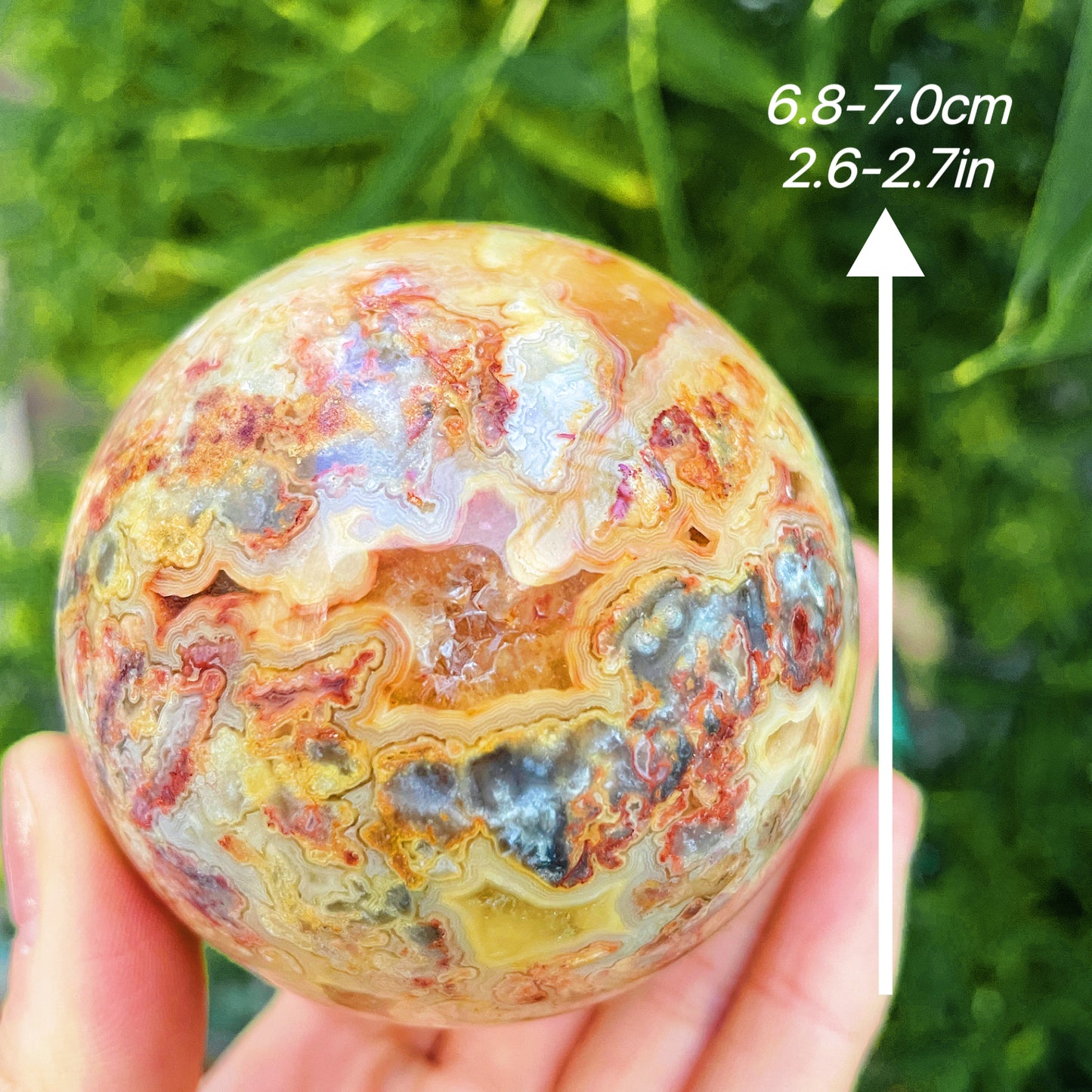 crazy agate sphere