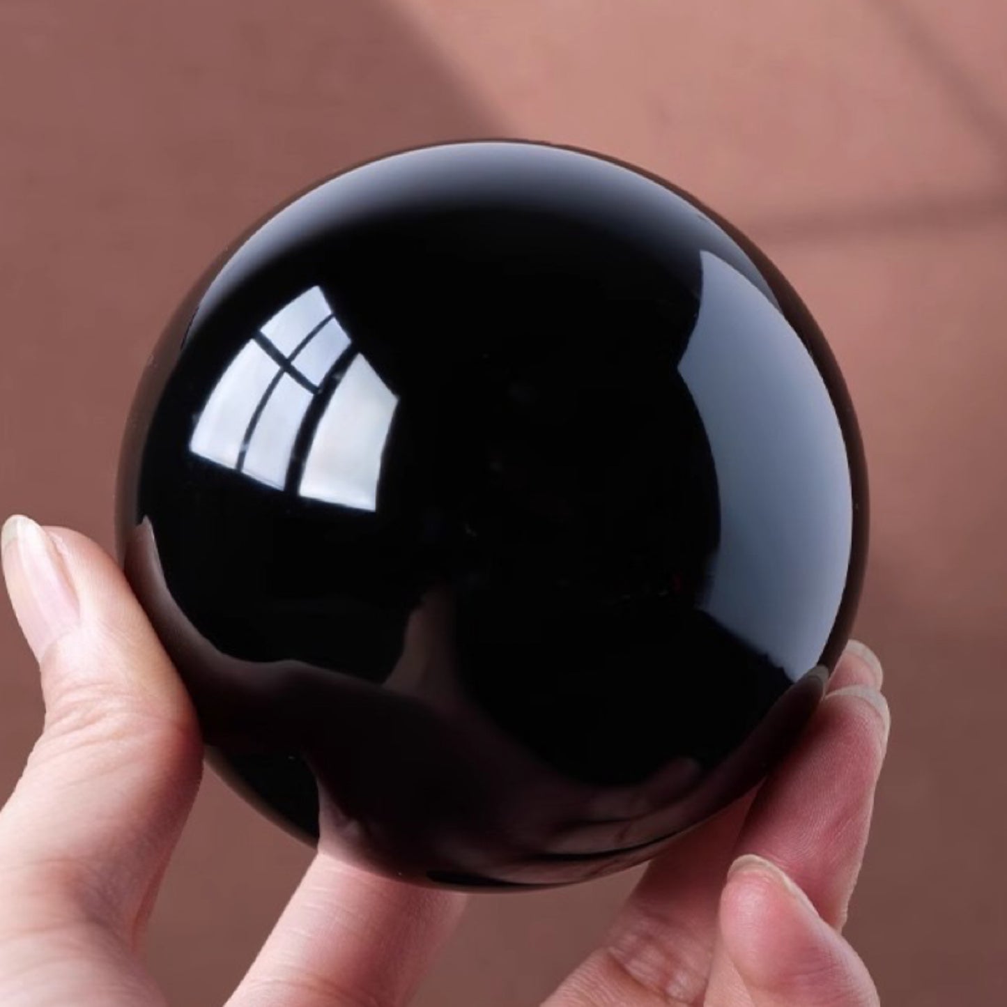 Natural Obsidian sphere Heal ing Gemstone Home Decor