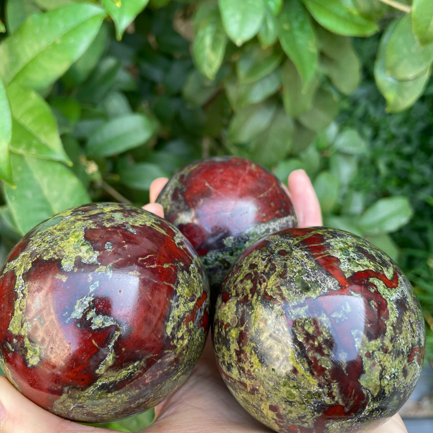 Brazilian blood stone sphere