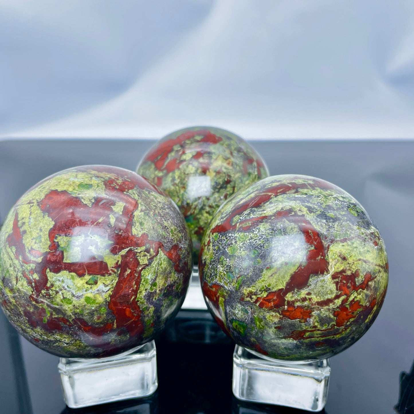Brazilian blood stone sphere