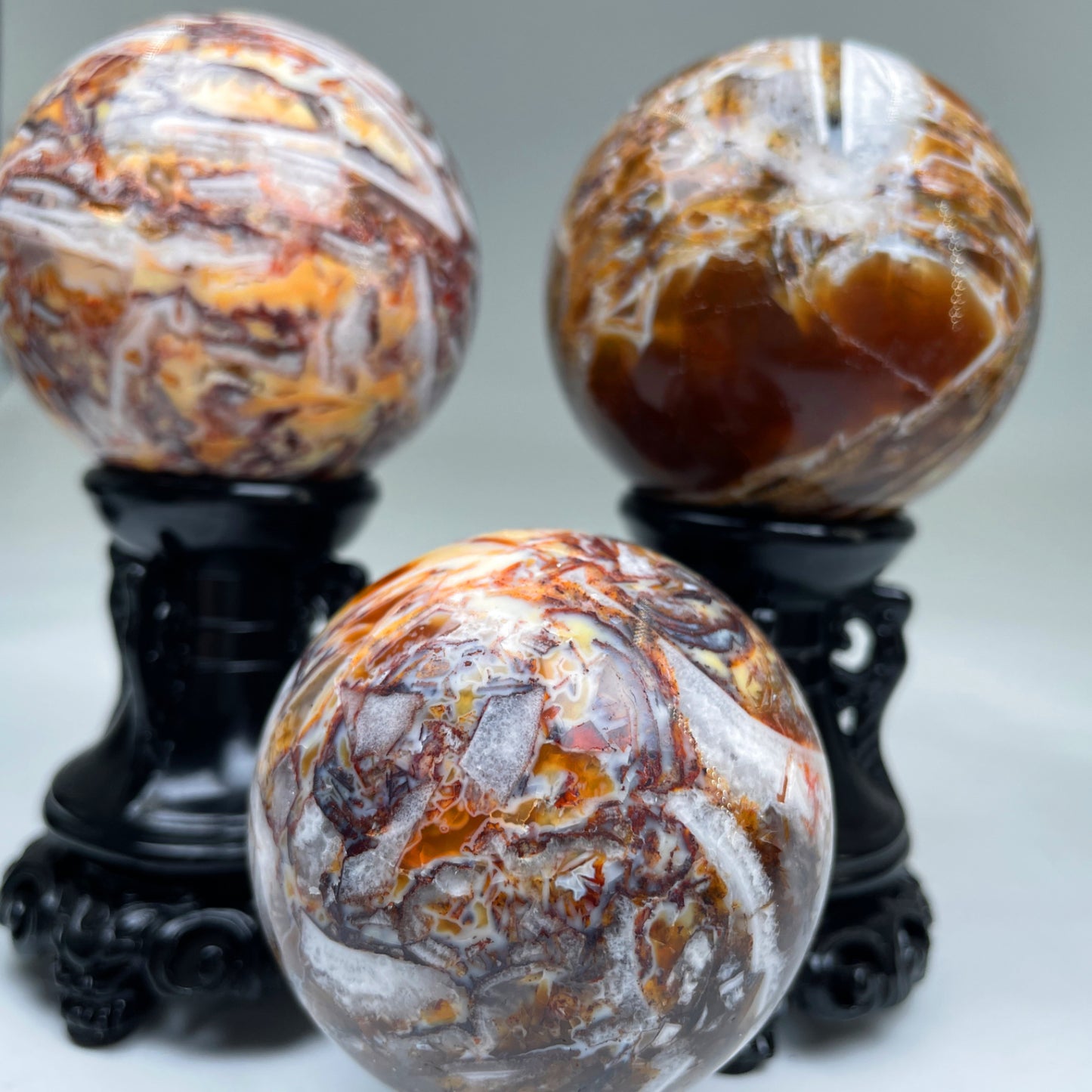 red Mexican agate sphere