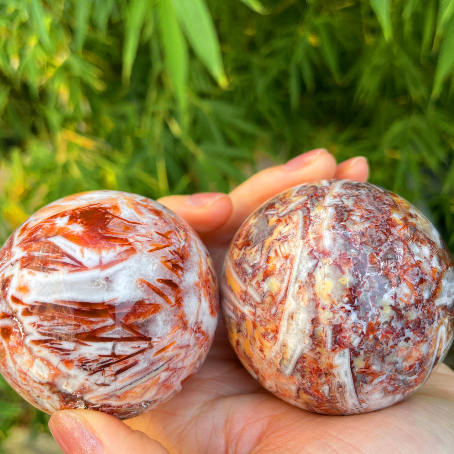 red Mexican agate sphere