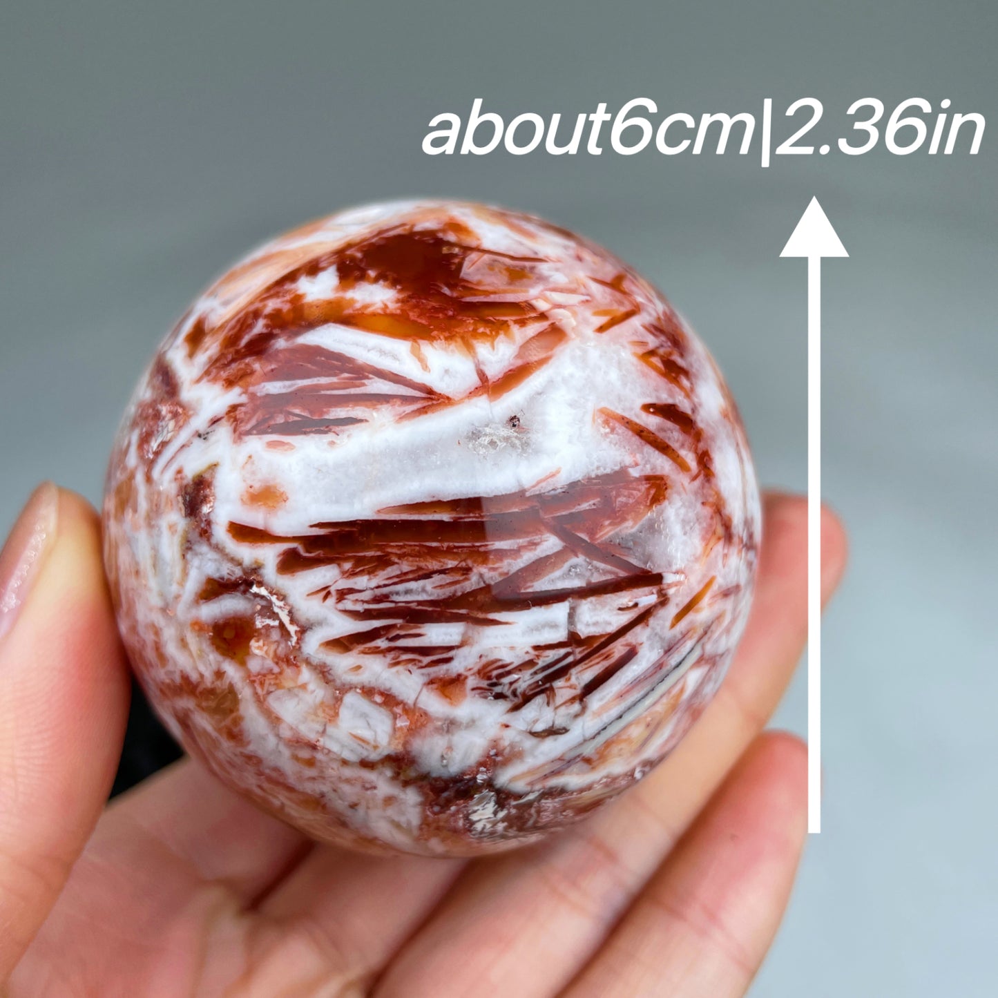 red Mexican agate sphere