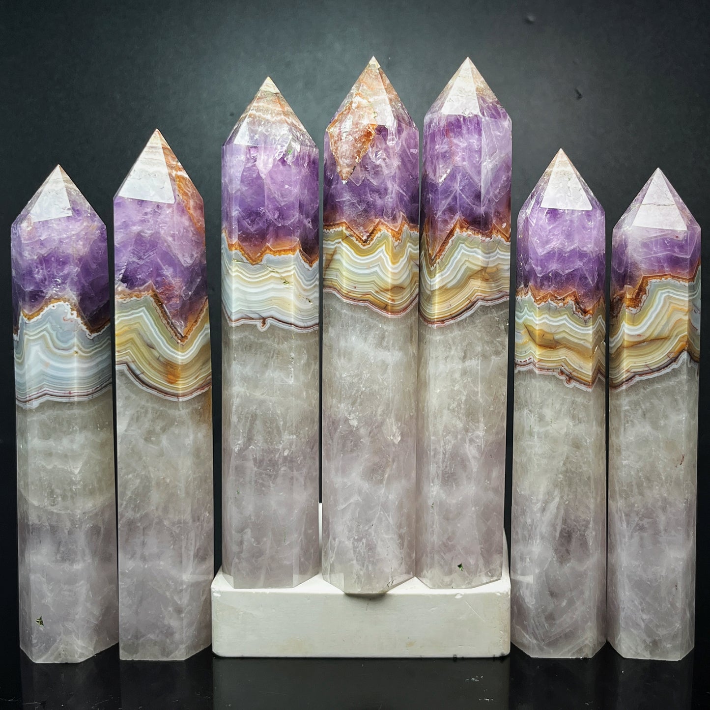 Natural Amethyst Fangjie Single pointed Column Heal ing Gemstone Home Decor