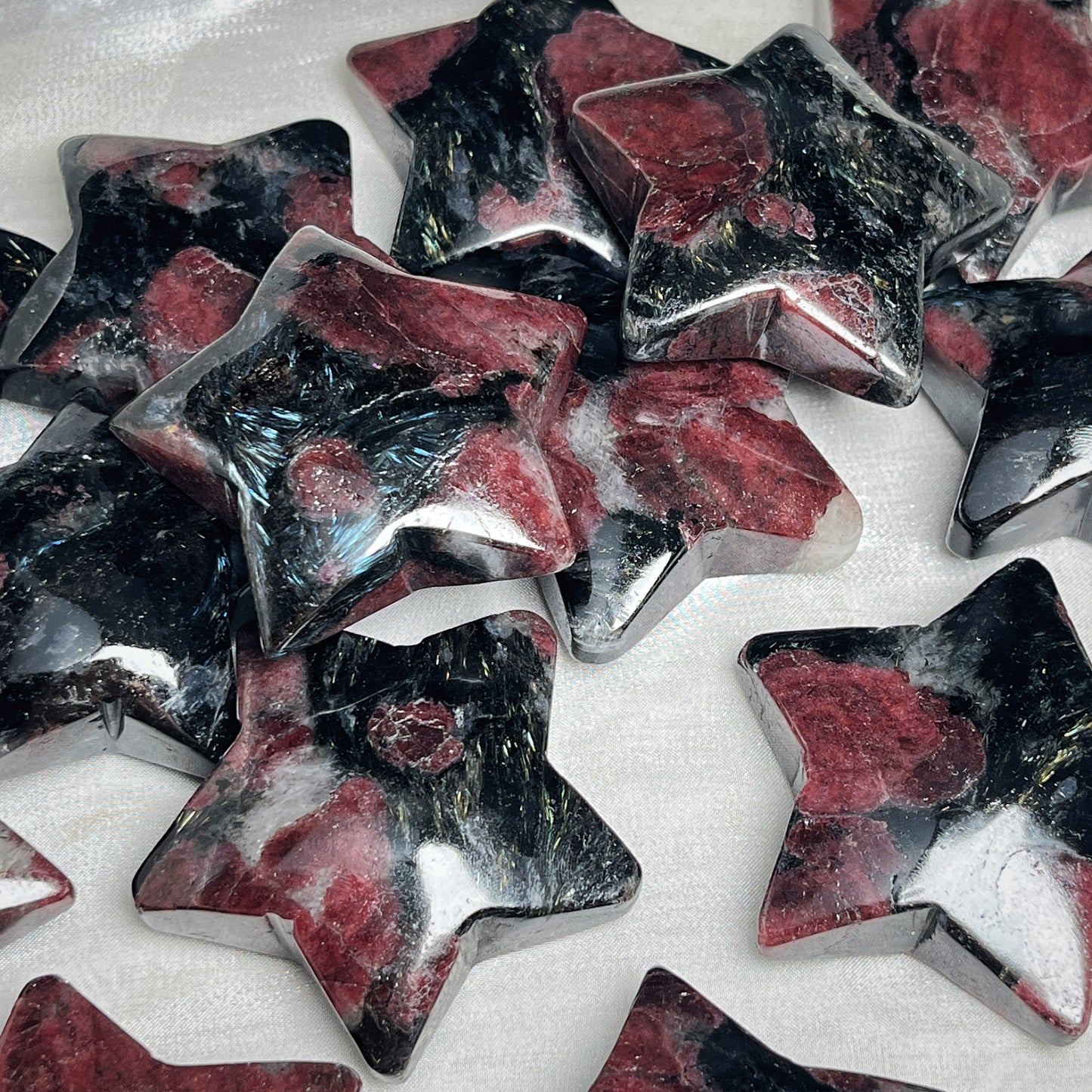 Natural Garnet carving stars Heal ing Gemstone Home Decor