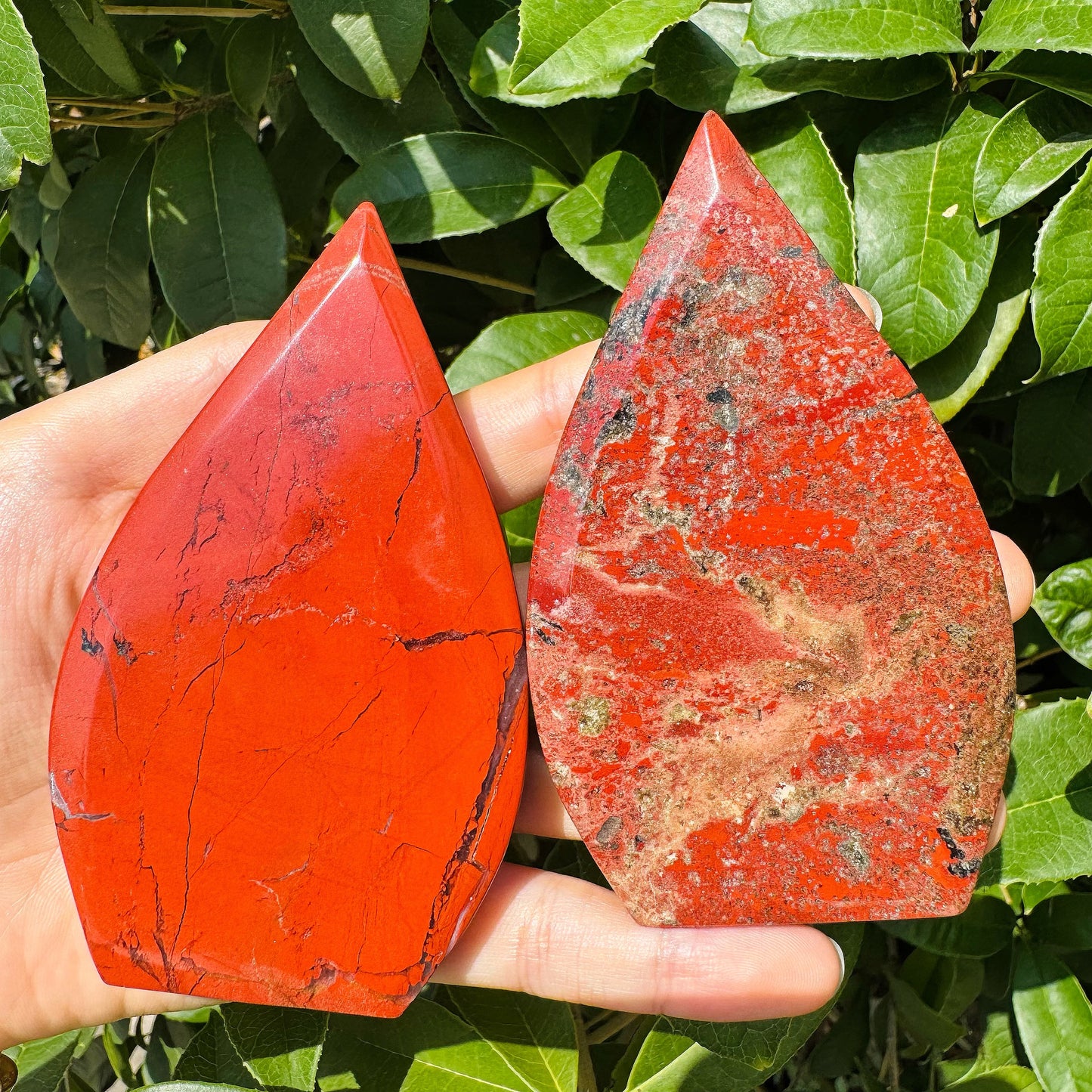 Natural Red jade ornament Heal ing Gemstone Home Decor