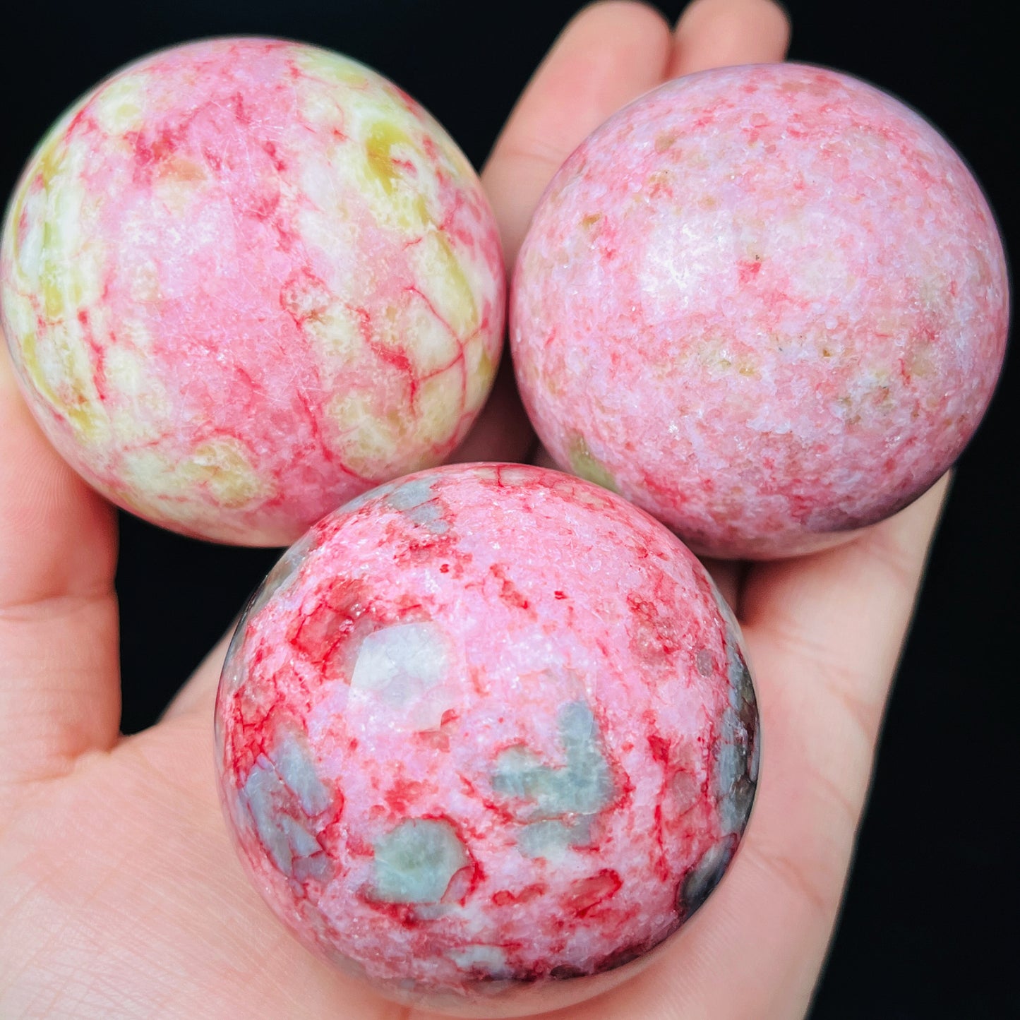 Natural Curtain stone ball Heal ing Gemstone Home Decor