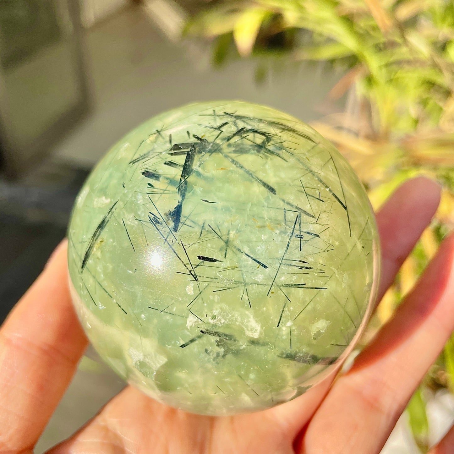 Grape agate sphere