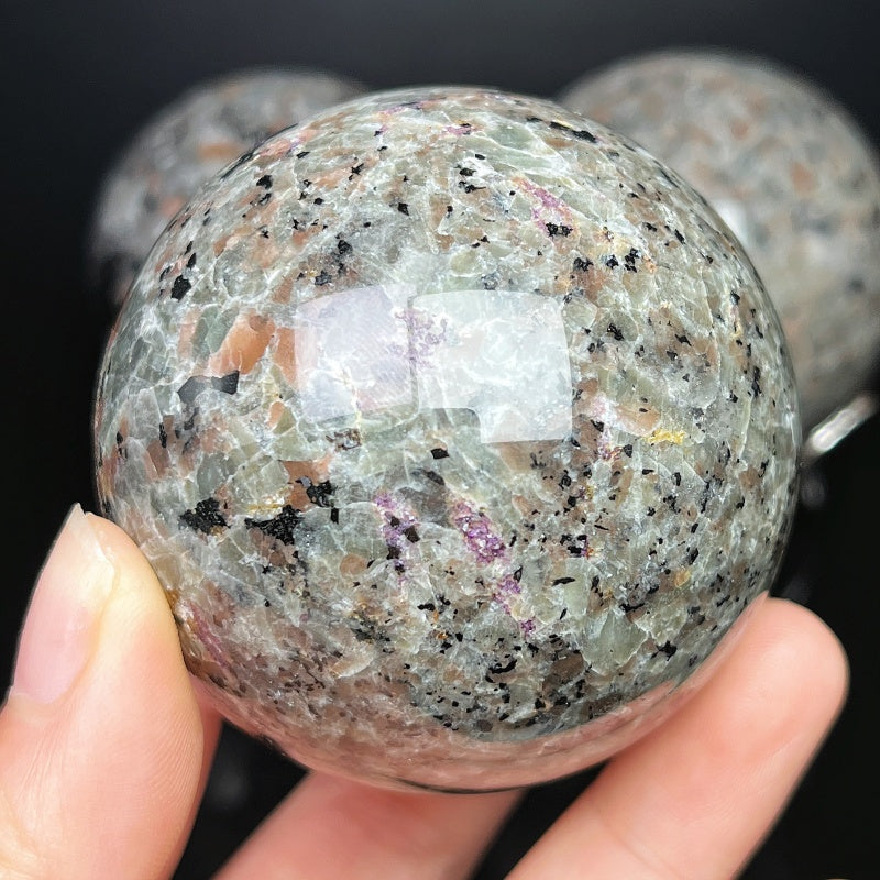 Natural Flame Stone Ball Heal ing Gemstone Home Decor