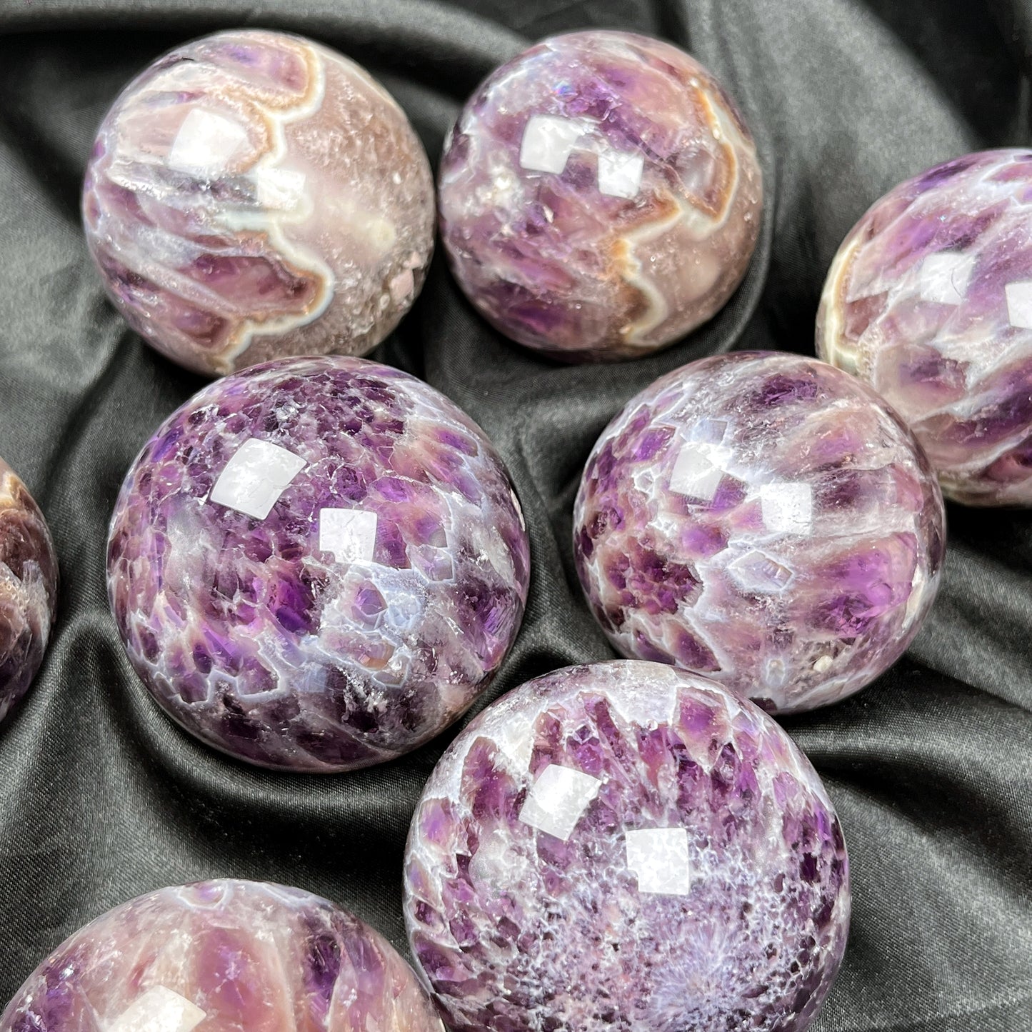 Natural Kaleidoscope amethyst ball Heal ing Gemstone Home Decor