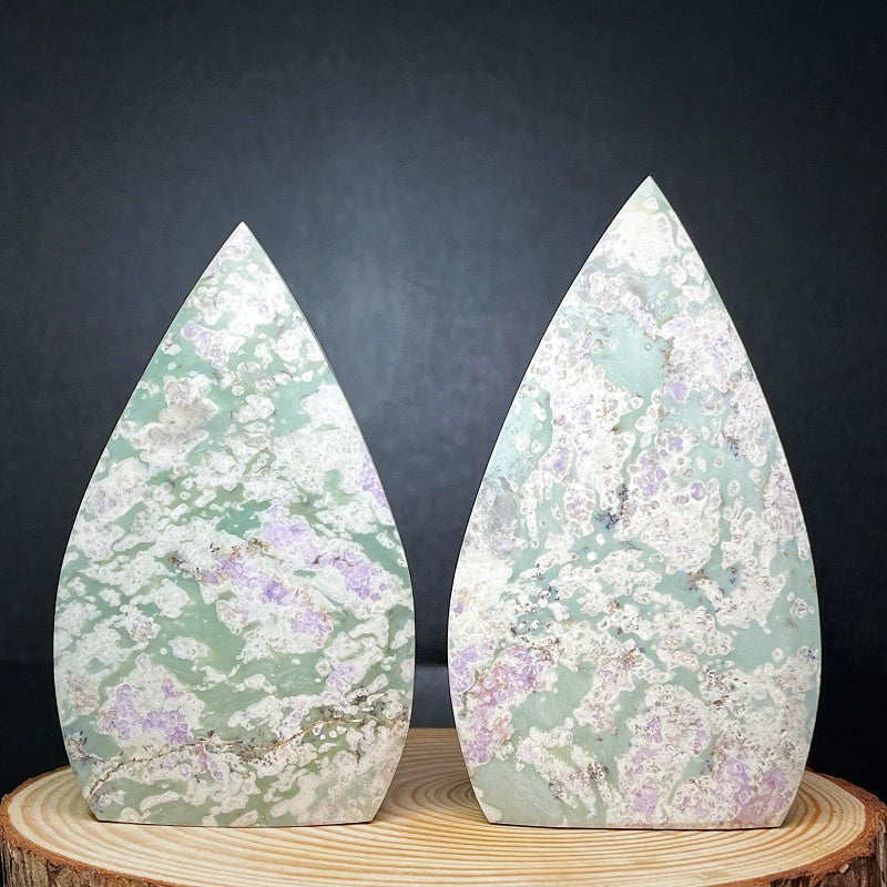 Natural Square sodium stone ornament Heal ing Gemstone Home Decor