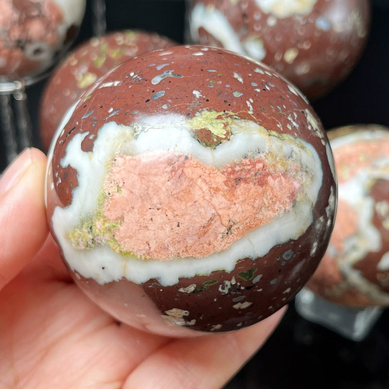 Natural Star River Agate Ball Heal ing Gemstone Home Decor