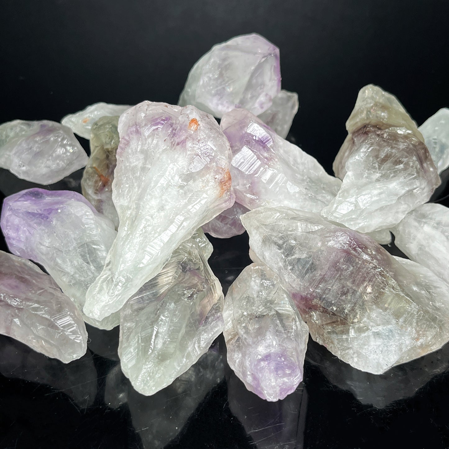 Natural Purple and Green Fluorite Wand Heal ing Gemstone Home Decor
