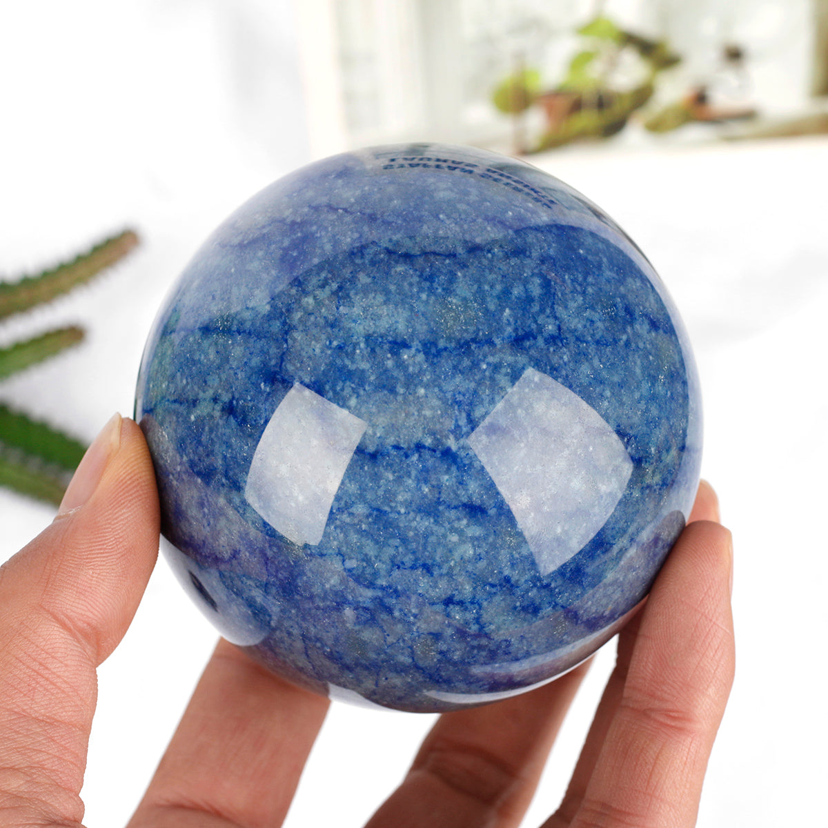 Natural blue aventurine Crystal Sphere Healing Energy Ball Meditation Home Decor Gift
