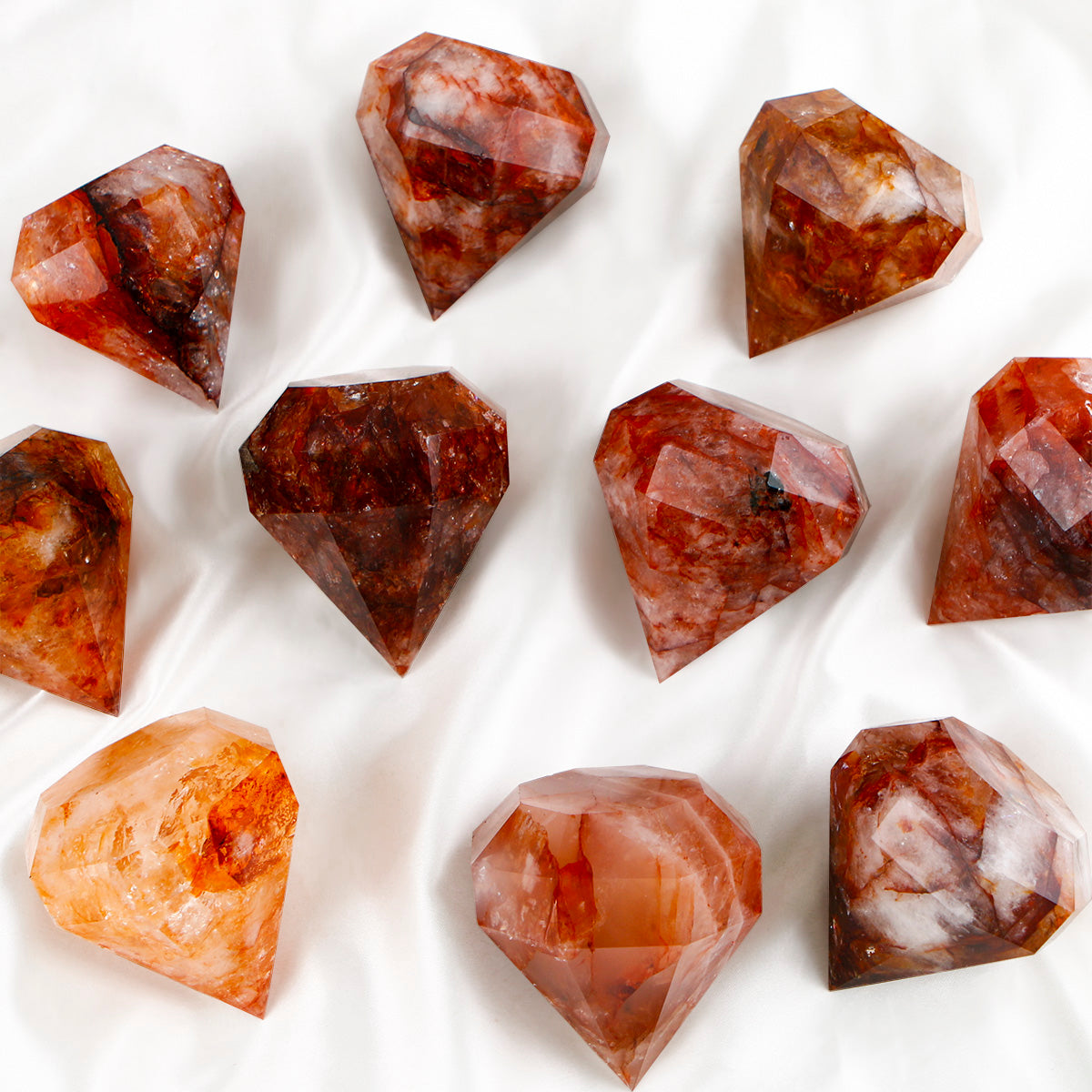 Natural Red gum flower carved diamond ornament Heal ing Gemstone Home Decor