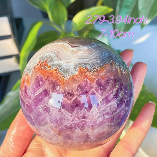 amethyst agate sphere
