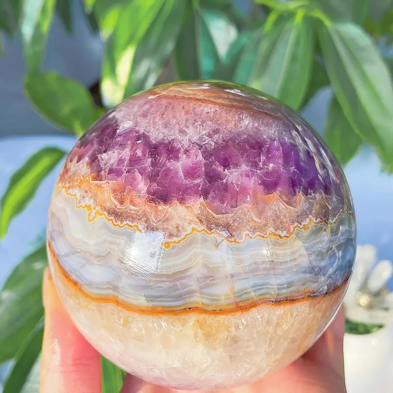 amethyst agate sphere