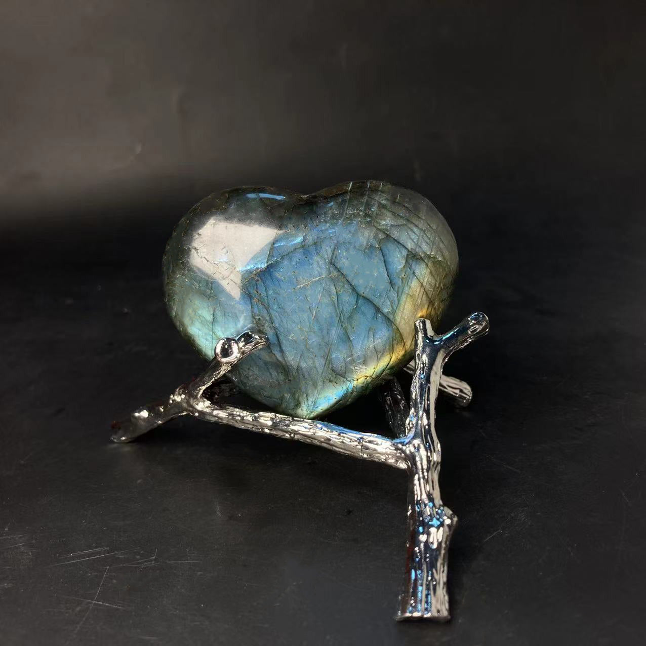 Labradorite Heart