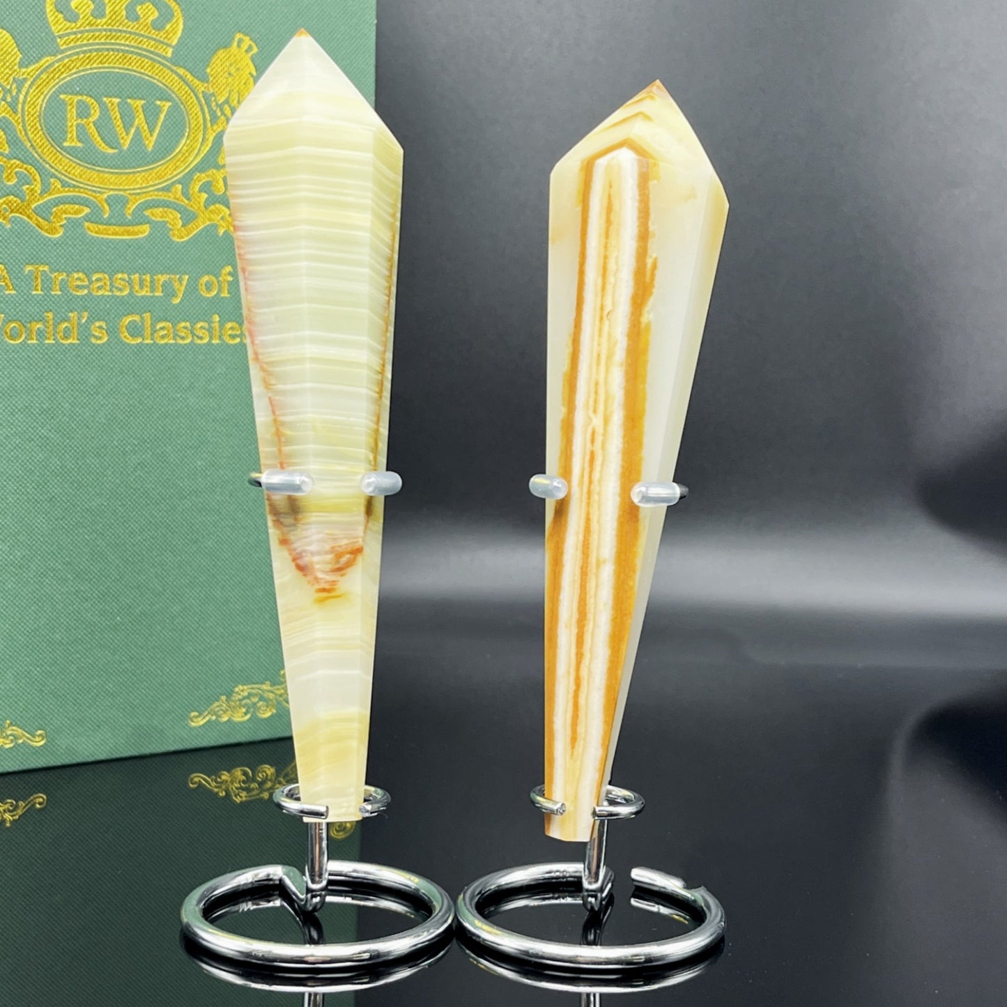 Natural Afghan Jade Scepter Heal ing Gemstone Home Decor