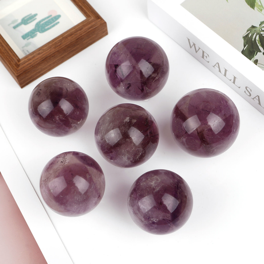 Natural Amethyst Cluster Crystal Sphere Crystal Ball Heal ing Gemstone Home Decor