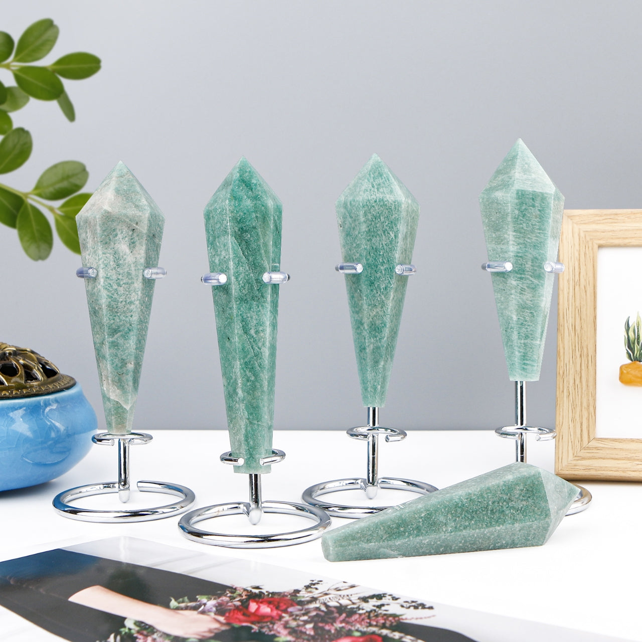 Natural Tianhe Stone scepter Heal ing Gemstone Home Decor