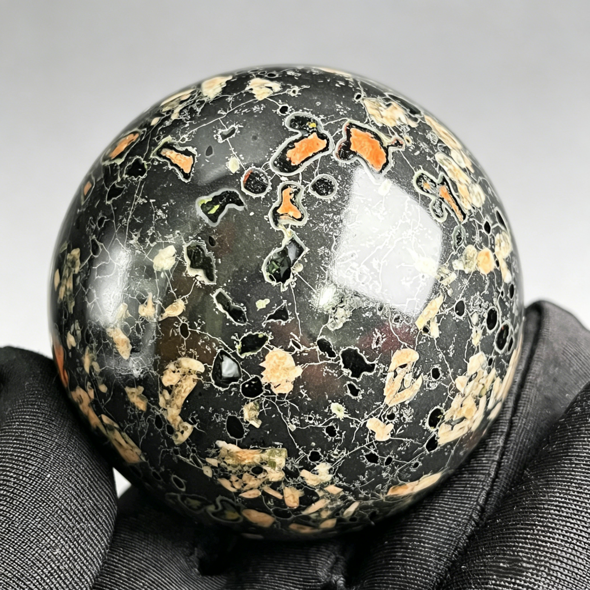Natural  lotus stone ball Heal ing Gemstone Home Decor