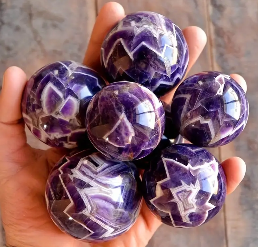 Natural Dream Amethyst Crystal Sphere Healing Energy Ball Meditation Home Decor Gift