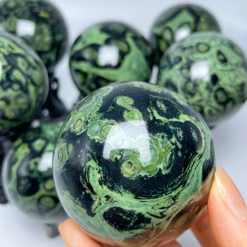 Natural Peacock Eye Crystal Sphere Healing Energy Ball Meditation Home Decor Gift