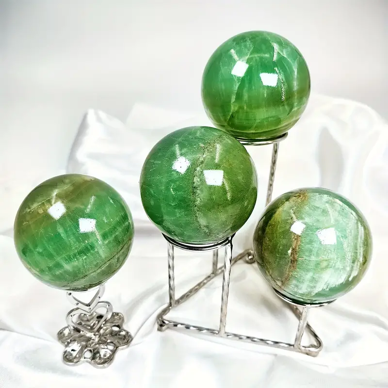 Natural Green Caribbean Sphere Healing Energy Ball Meditation Home Decor Gift