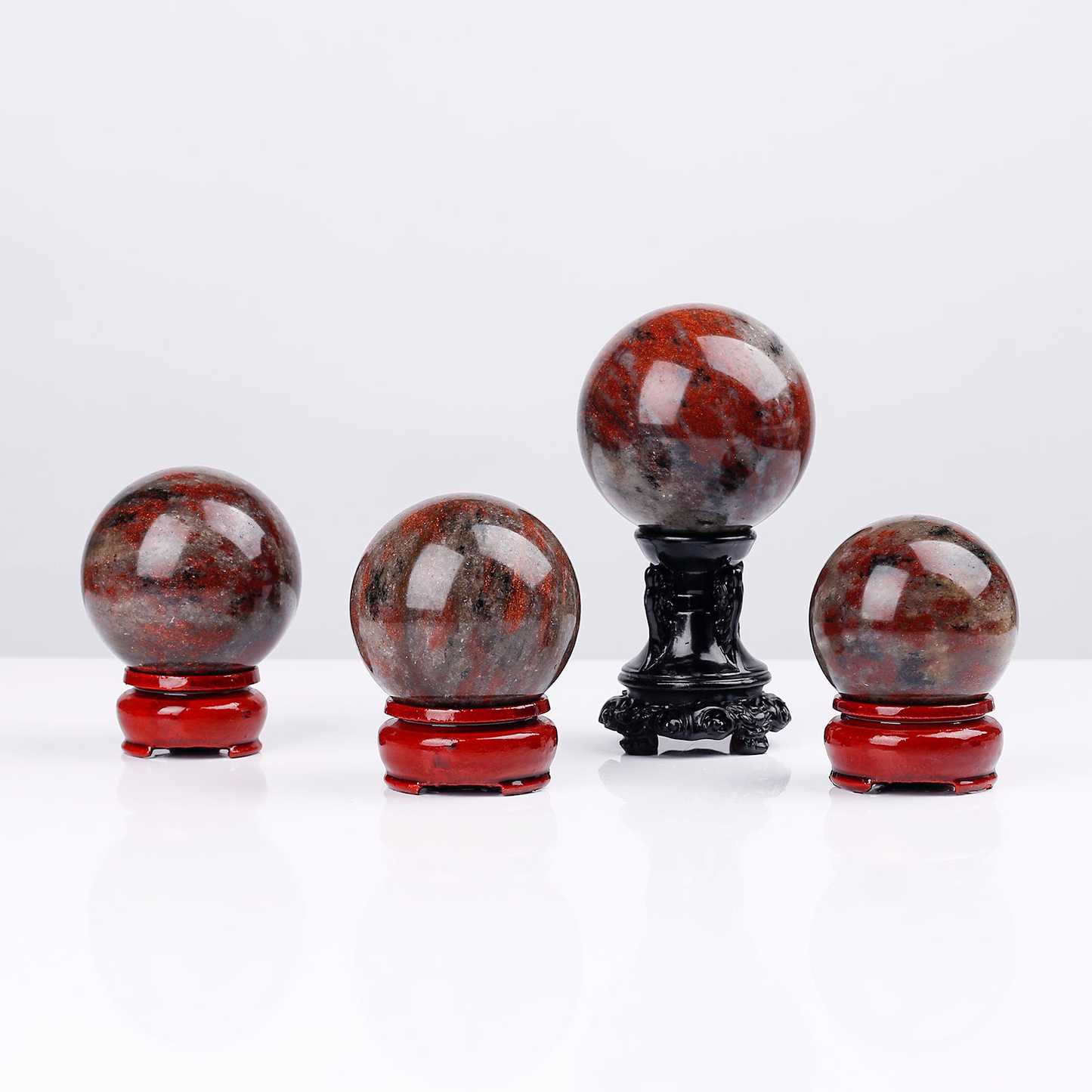 Natural Jinsha Sphere Healing Energy Ball Meditation Home Decor Gift