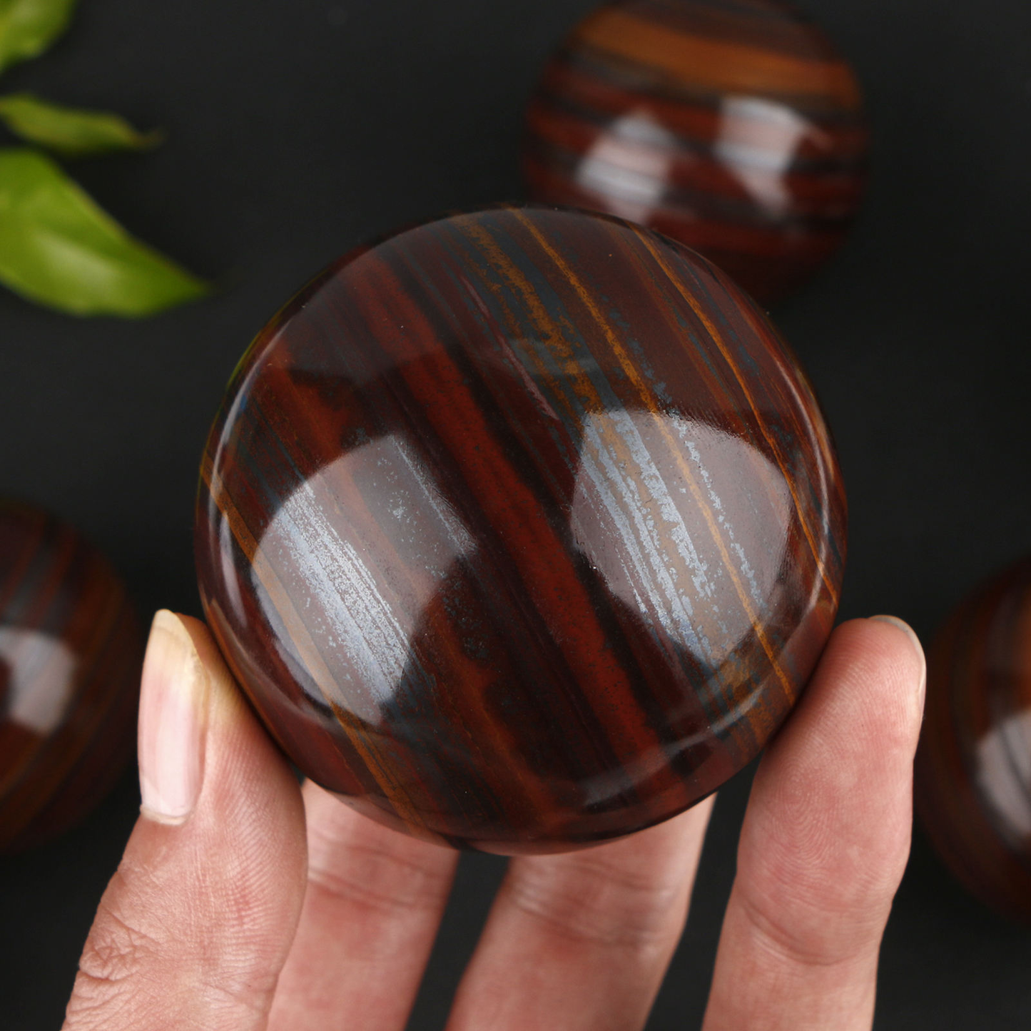 Natural Tiger Eye Sphere Healing Energy Ball Meditation Home Decor Gift
