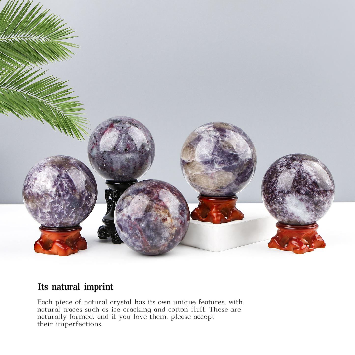 Natural Blue Purple Unicorn Sphere Healing Energy Ball Meditation Home Decor Gift