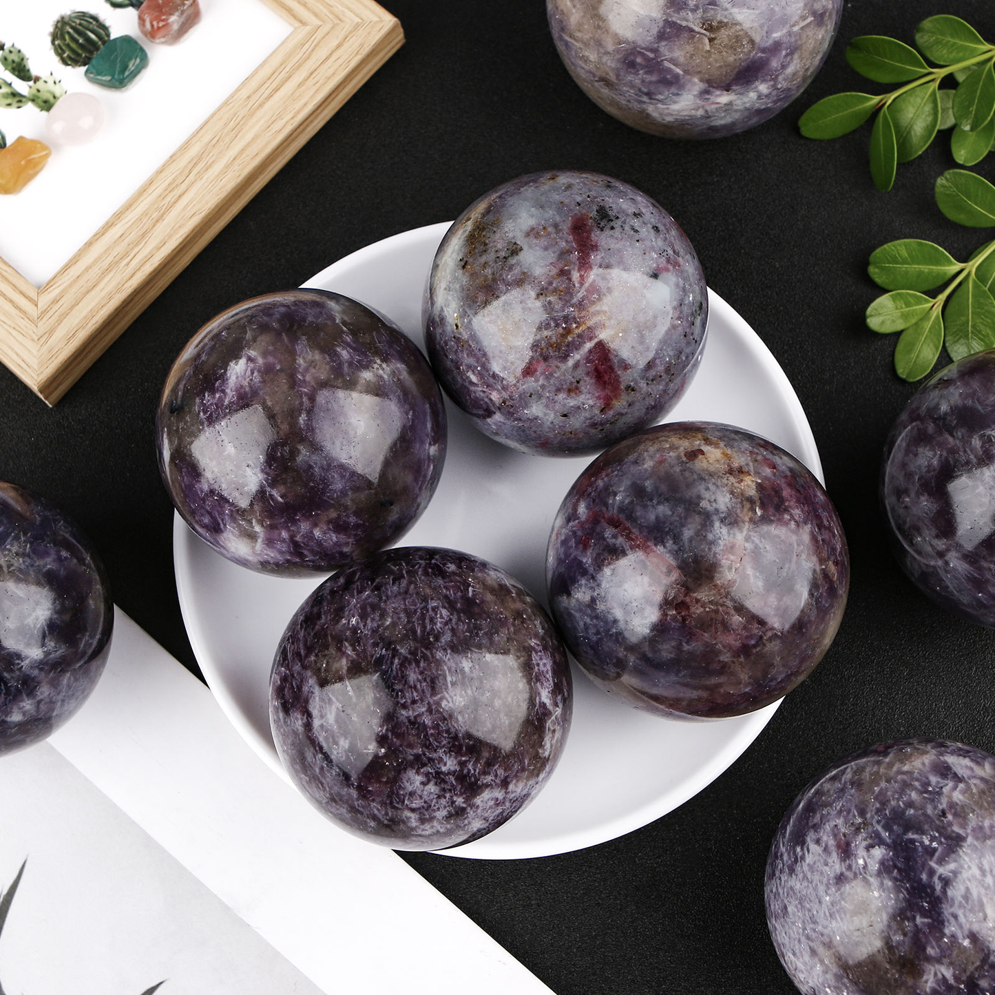 Natural Blue Purple Unicorn Sphere Healing Energy Ball Meditation Home Decor Gift