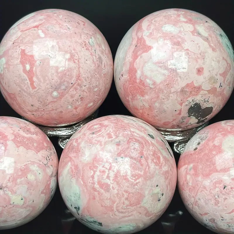 Natural Peruvian Rose Sphere Healing Energy Ball Meditation Home Decor Gift
