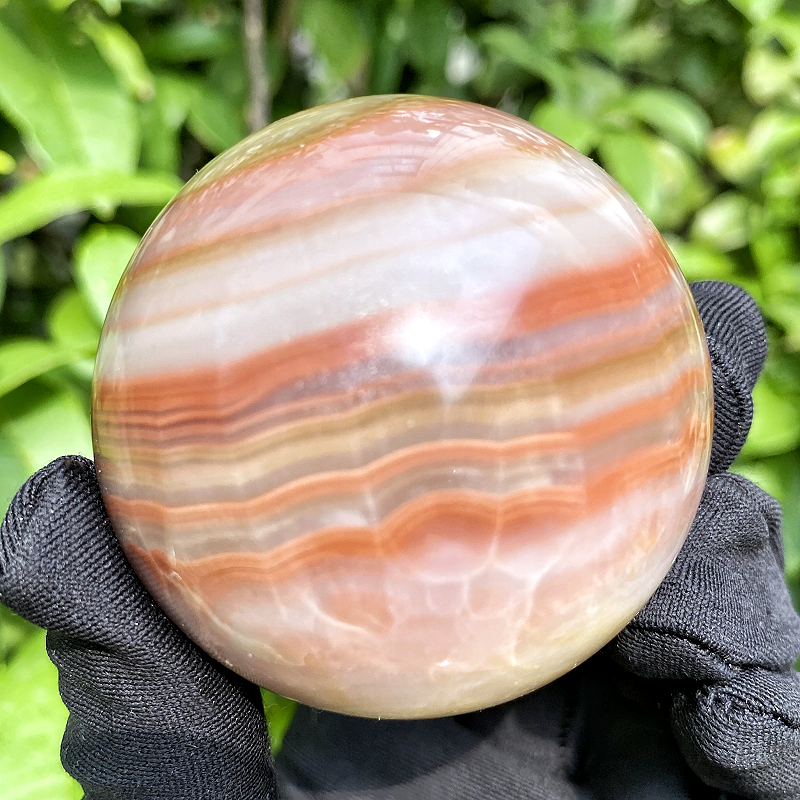 Natural Colorful jade ball Heal ing Gemstone Home Decor