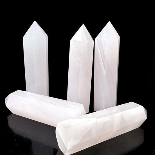 Natural Fenfang Jie Single pointed Column Heal ing Gemstone Home Decor