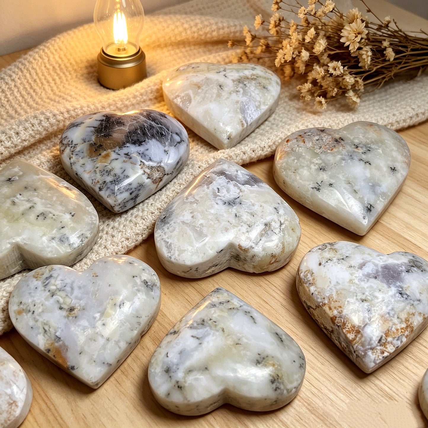 Natural Pine Branch Crystal Love Heal ing Gemstone Home Decor