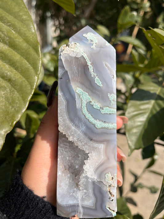 druzy agate tower
