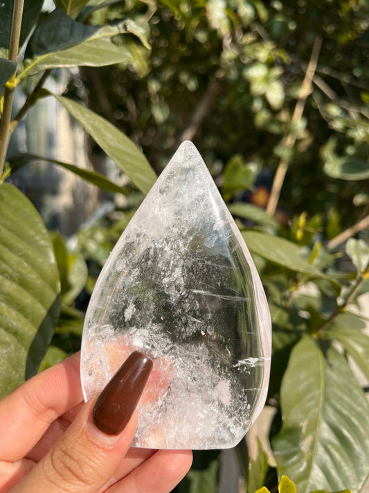 clear quartz teardrop