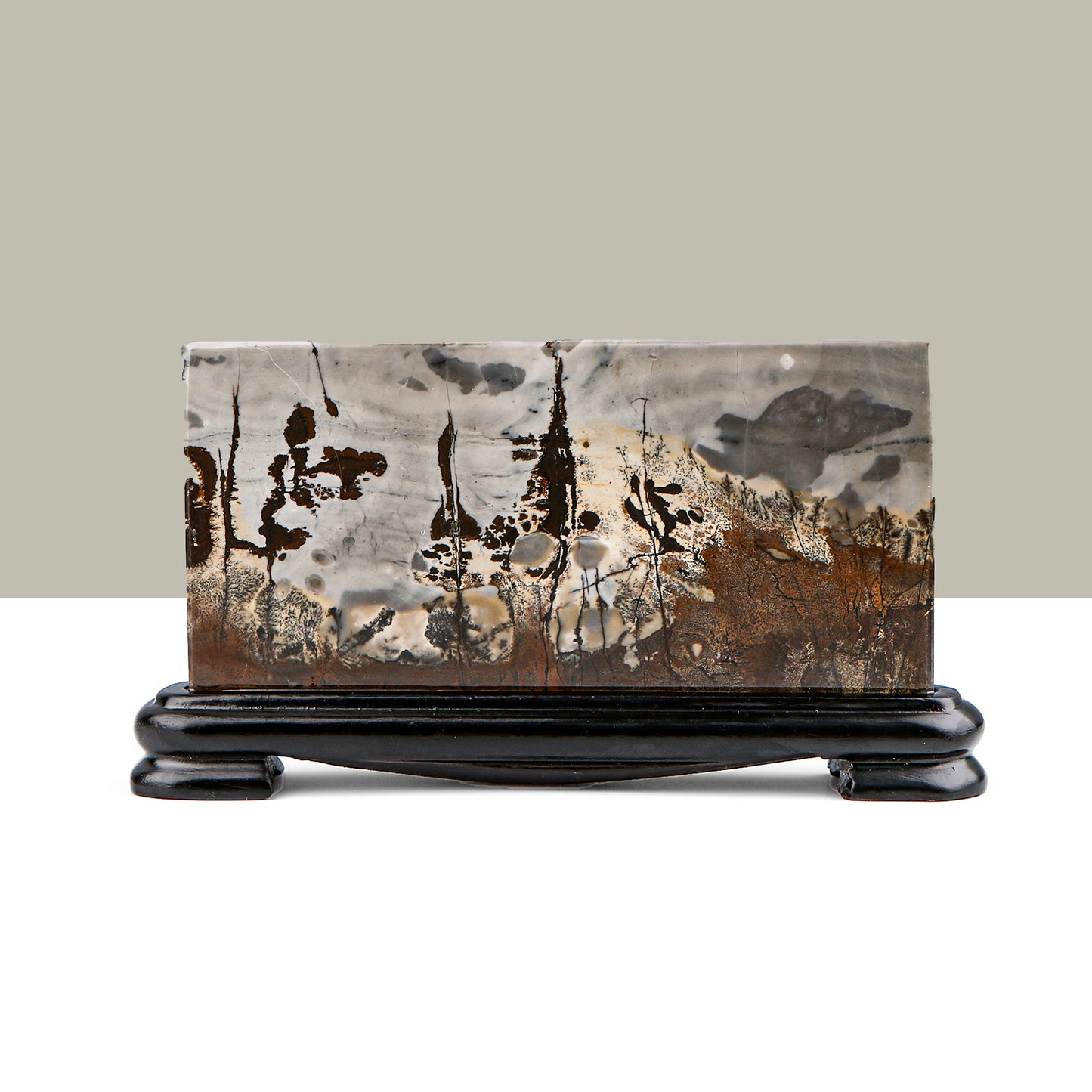 Natural Chinese painting stone screen decoration Heal ing Gemstone Home Decor