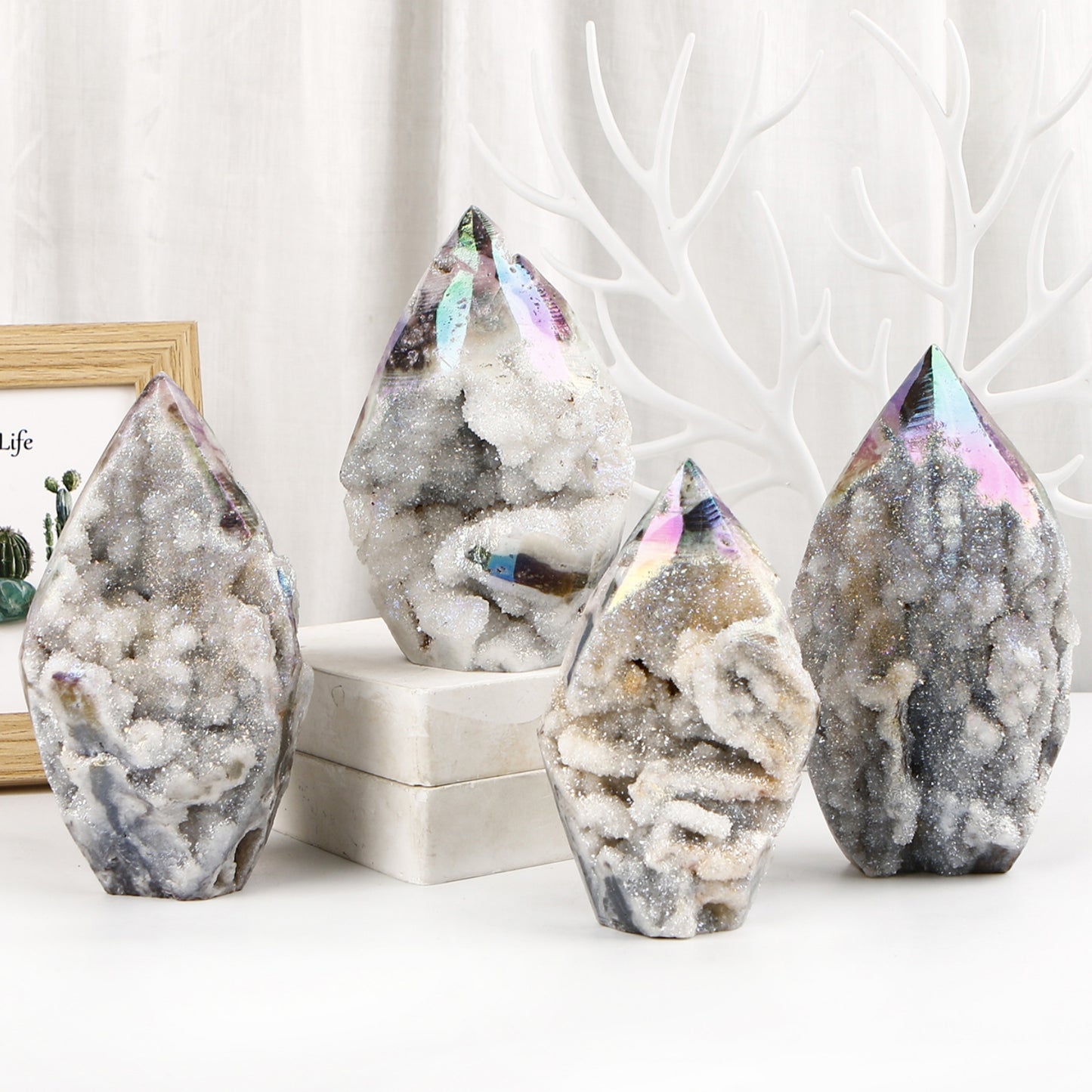 Natural Plated Flash Zinc Mine Fittings Heal ing Gemstone Home Decor