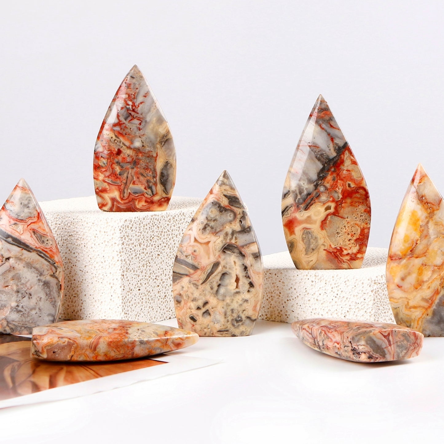 Natural Crazy agate ornament Heal ing Gemstone Home Decor
